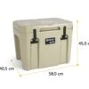 Petromax Kühlbox 25 Liter Sand - Inkl. Sitzkissen, Haft-Unterlage Und Einsatzkorb -Camping-Abenteuer Petromax Kuehlbox kx25 sand Abmessungen aussen