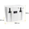 Petromax Kühlbox 25 Liter Alpenweiß - Grillfürst DEAL Inkl. Sitzkissen, Haft-Unterlage Und Einsatzkorb -Camping-Abenteuer Petromax Kuehlbox kx25 weiss Abmessungen aussen