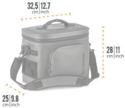 Petromax Kühltasche 8 Liter / Dunkelgrau -Camping-Abenteuer Petromax Kuehtasche 8Liter Abmessungen