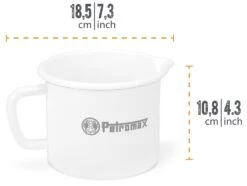 Petromax Emaille Milchtopf / 1000 Ml / Weiß -Camping-Abenteuer Petromax Milchtopf Emaille 1000ml weiss Abmessungen