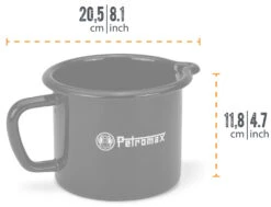 Petromax Emaille Milchtopf / 1400 Ml / Schwarz -Camping-Abenteuer Petromax Milchtopf Emaille 1400ml schwarz Abmessungen