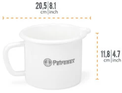 Petromax Emaille Milchtopf / 1400 Ml / Weiß -Camping-Abenteuer Petromax Milchtopf Emaille 1400ml weiss Abmessungen