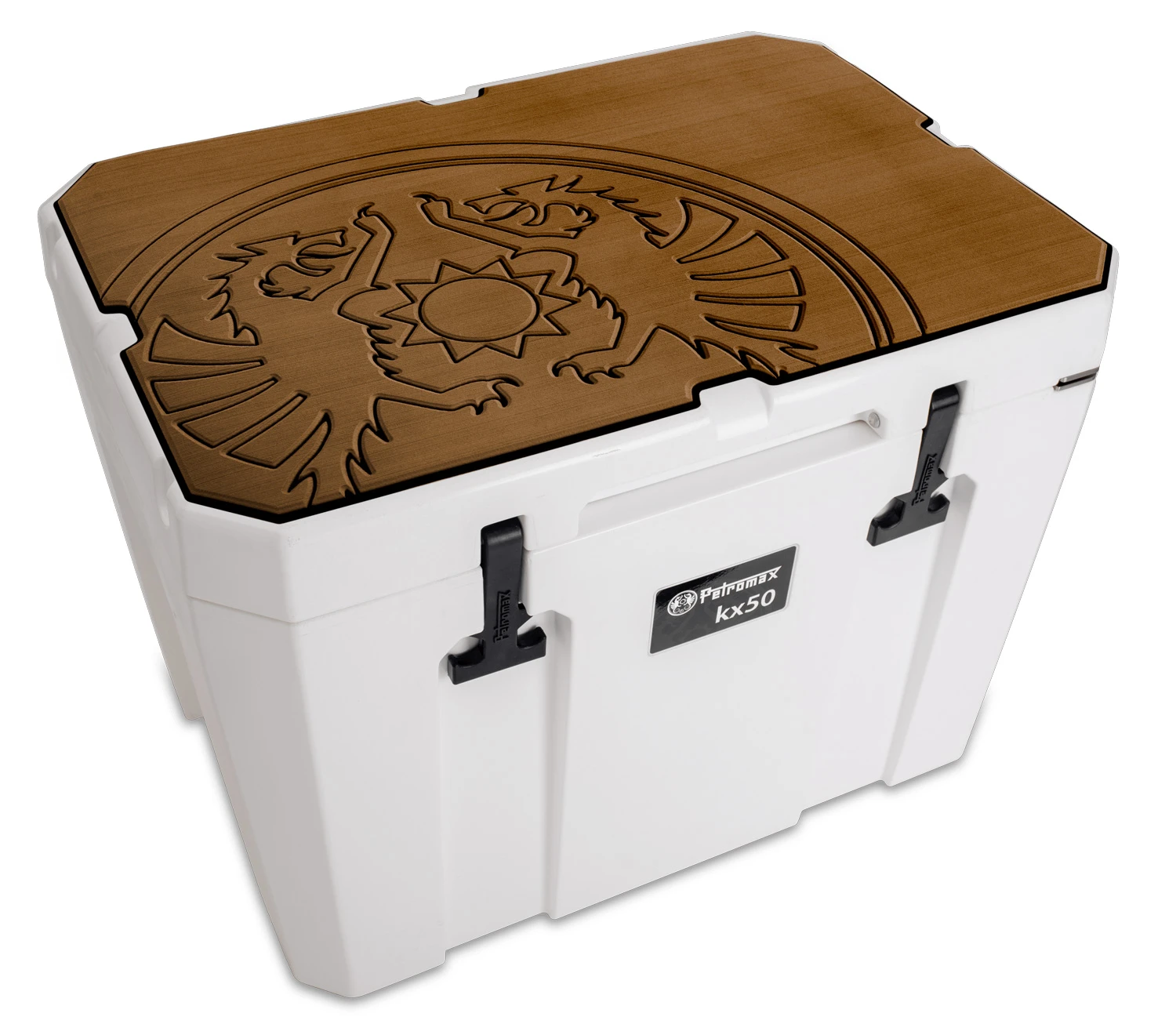 Petromax Haft-Auflage Für Kühlbox Kx50 Braun Mit Drachenemblem 3 Petromax Haft-Auflage Für Kühlbox Kx50 Braun Mit Drachenemblem