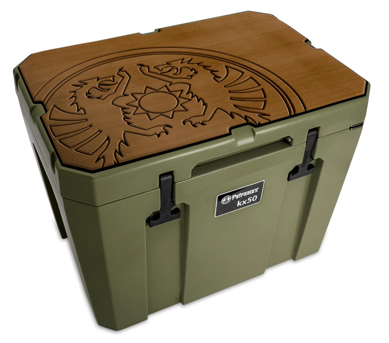 Petromax Haft-Auflage Für Kühlbox Kx50 Braun Mit Drachenemblem 4 Petromax Haft-Auflage Für Kühlbox Kx50 Braun Mit Drachenemblem – Bild 2
