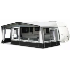 Caravan-Vorzelt Brand Atrium 280 -Camping-Abenteuer brand atrium 280 tuerposition ganz links 2 front 1 seitenelement zu balkonblende abgeklappt 1000 2 16741